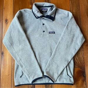 Gray Patagonia Snap Fleece Jacket